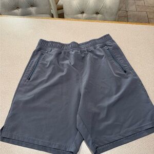 Men's Athletic Elastic-Waist Training Shorts - Charcoal Gray